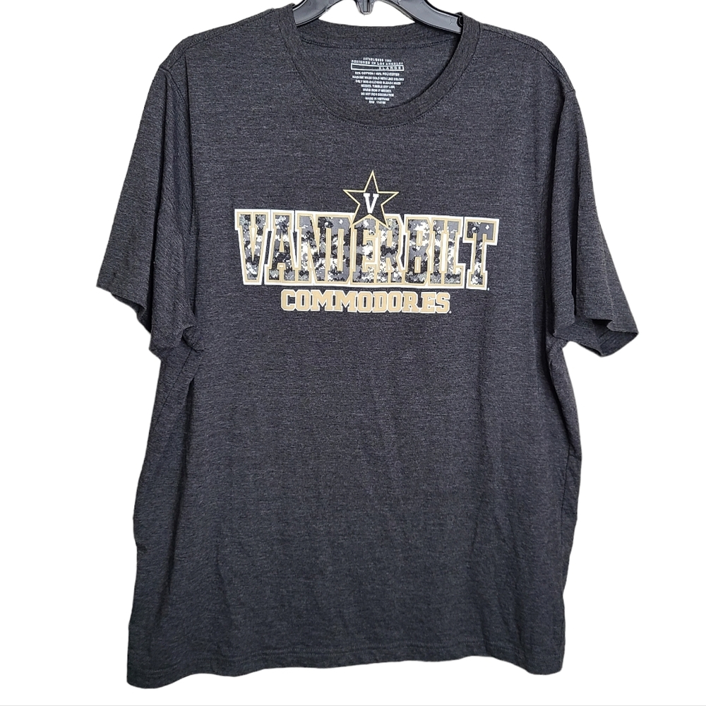 Vanderbilt Commodores Unisex Gray Tshirt Graphic Print Size XL